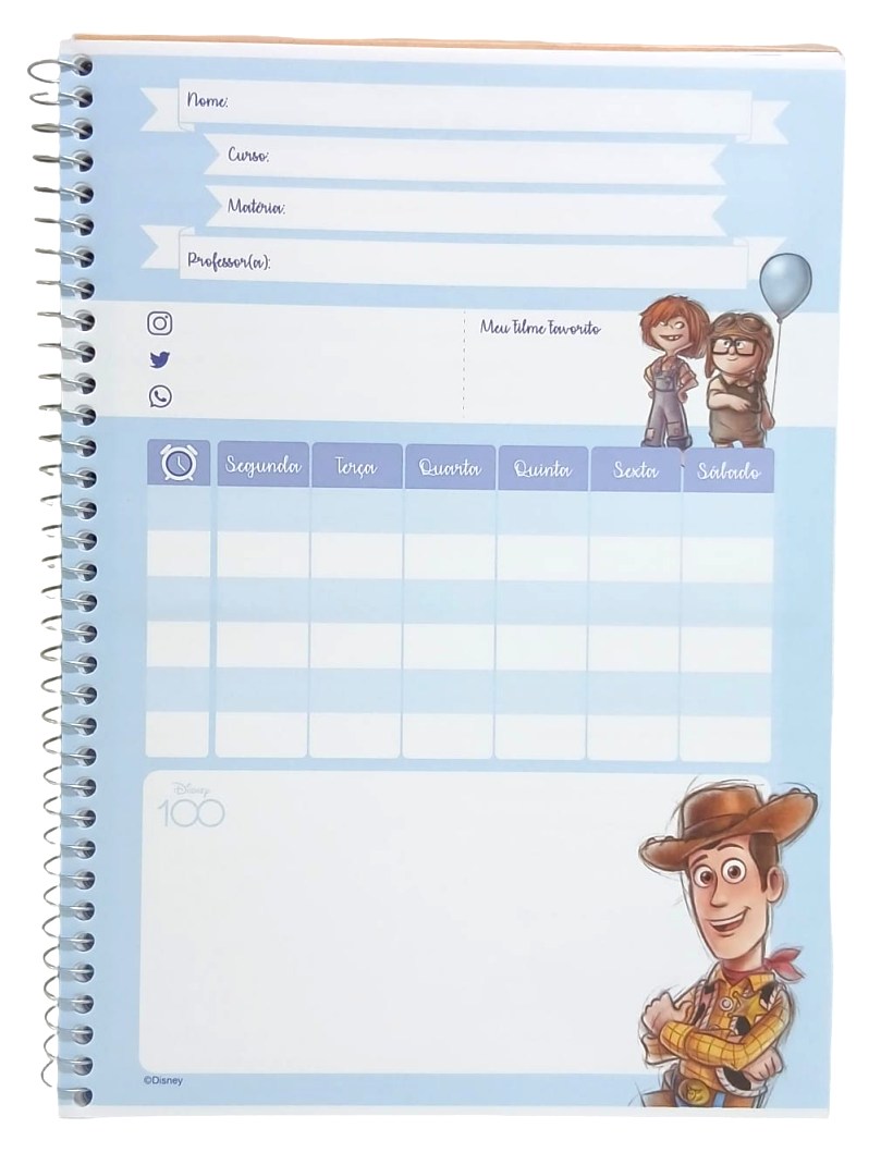 CADERNO 1X1 C.D. DISNEY 